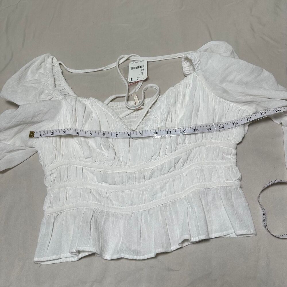 Free people longsleeve White Blouse - Picture 6 of 7